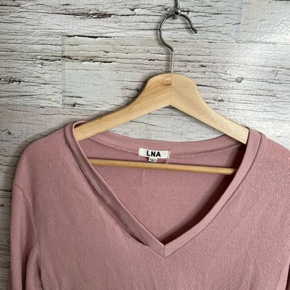 LNA pink crewneck sweater  size xs - Picture 5 of 10